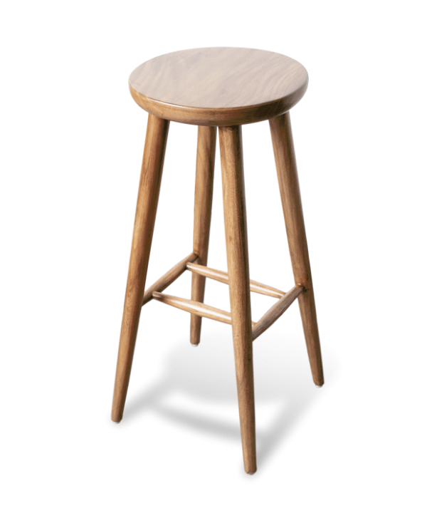 Solid Wood Sim Pi Bar Stool – Handcrafted in Mahogany