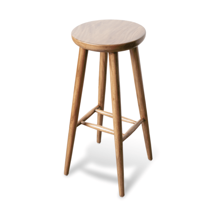 Solid Wood Sim Pi Bar Stool – Handcrafted in Mahogany
