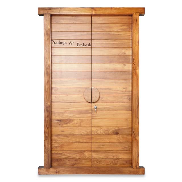 Wooden Sleek Teak Door – Elegant Wooden Entry - Image 2