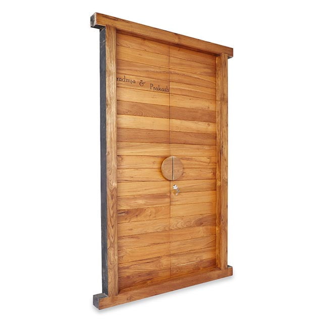 Wooden Sleek Teak Door – Elegant Wooden Entry