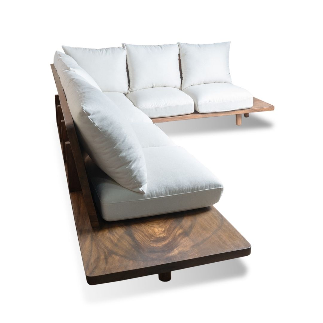 Custom Made Solid Wood Sofa L-Shape - Image 2