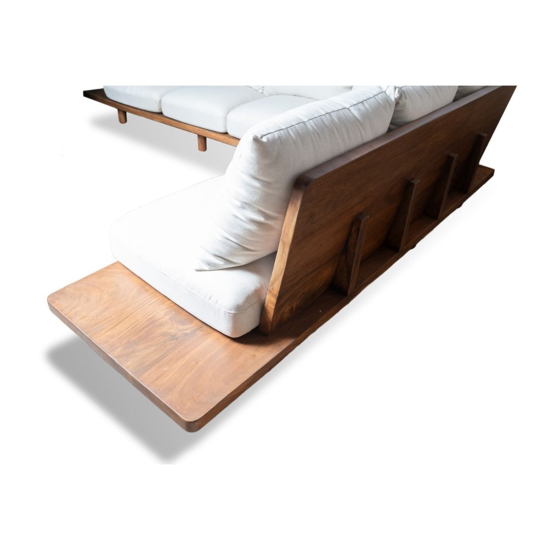 Custom Made Solid Wood Sofa L-Shape - Image 8