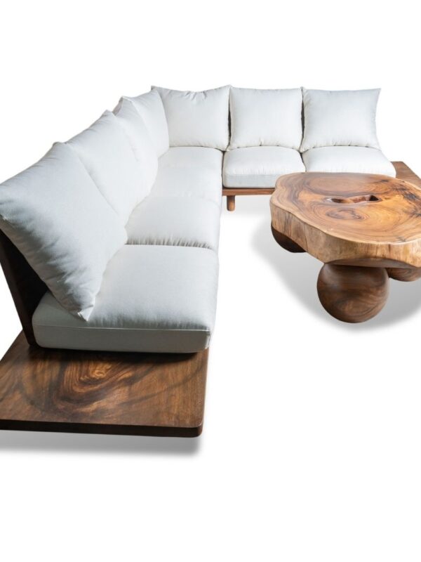 Custom Made Solid Wood Sofa L-Shape