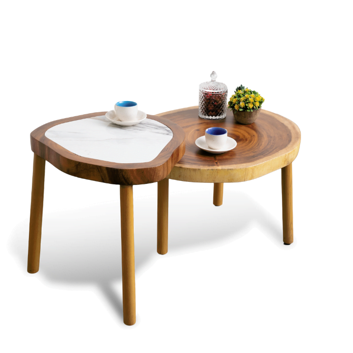 Live Edge Step Up Coffee Table