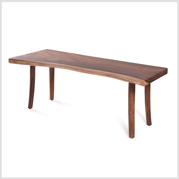 Solid Wooden Straight Bench