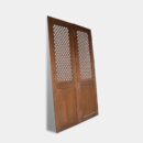Custom Made Solid Wood Temple Door with Handcrafted Jali Work