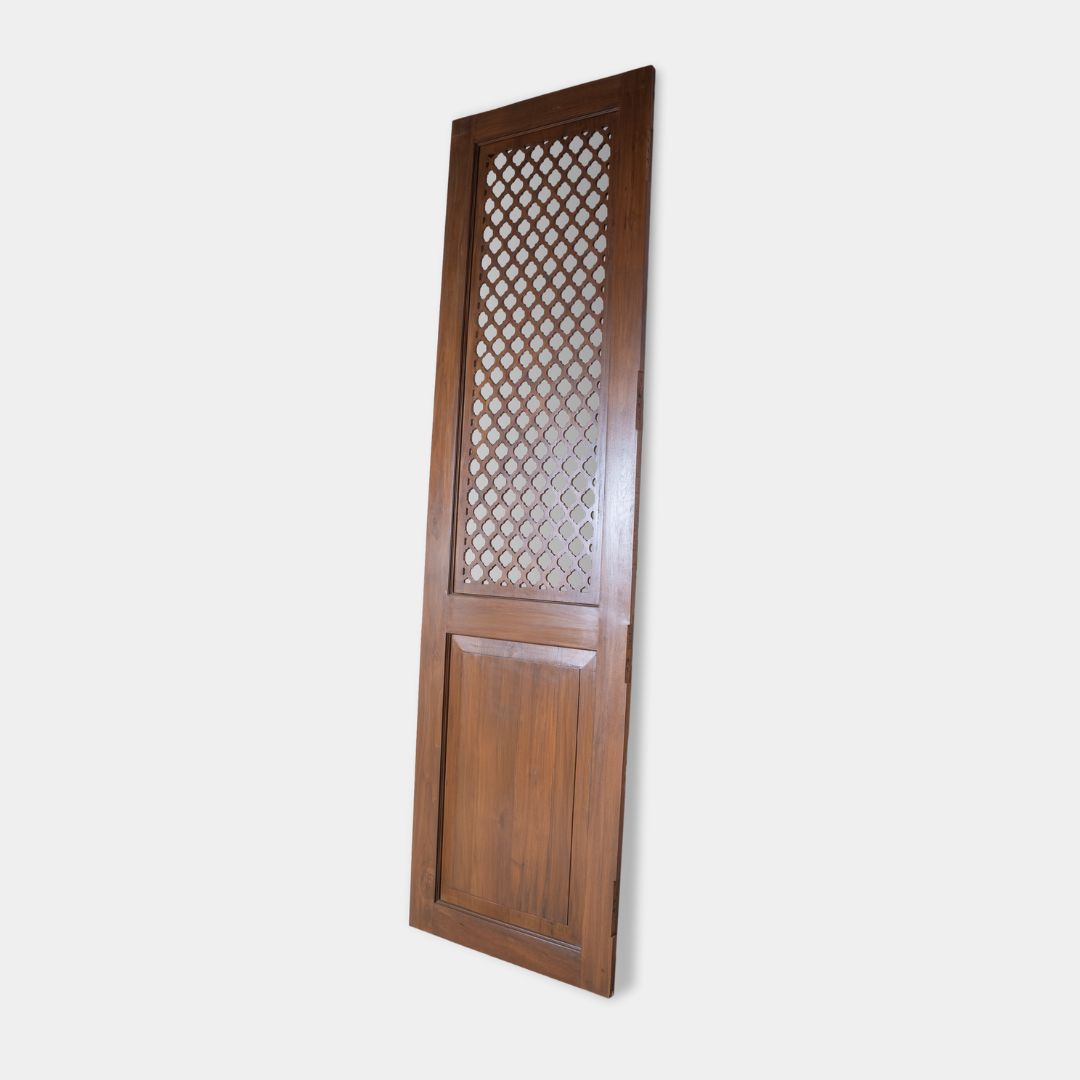 Custom Made Solid Wood Temple Door with Handcrafted Jali Work - Image 2