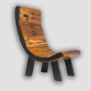 Rustic Railway Sleeper Wood Lounge Chair