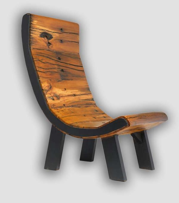 Rustic Railway Sleeper Wood Lounge Chair