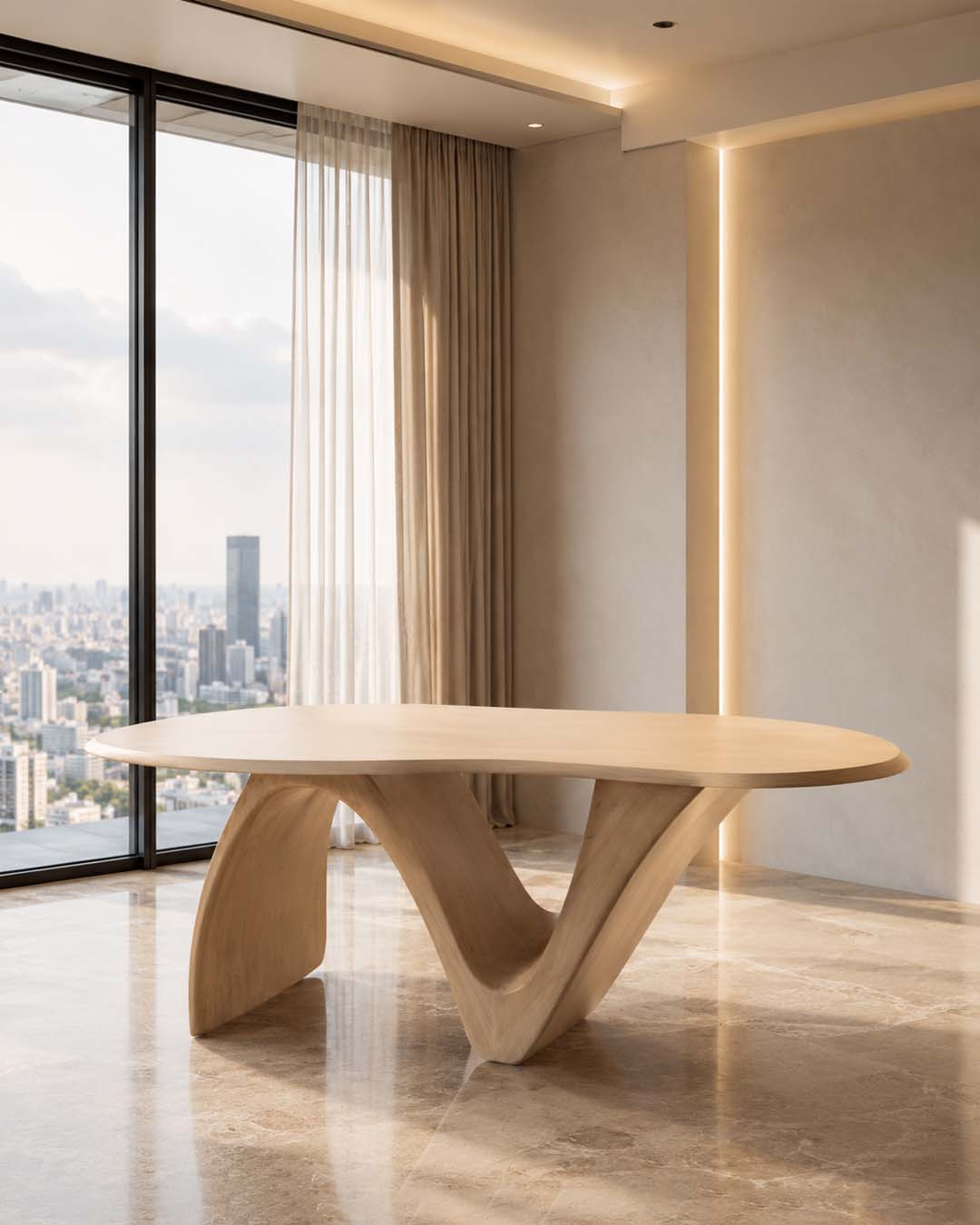 Waved Leg – Dining table