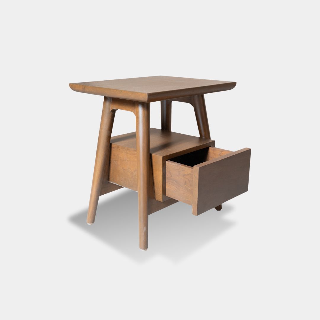 Wooden Bed Side Table – Nightstand Storage Design - Image 3