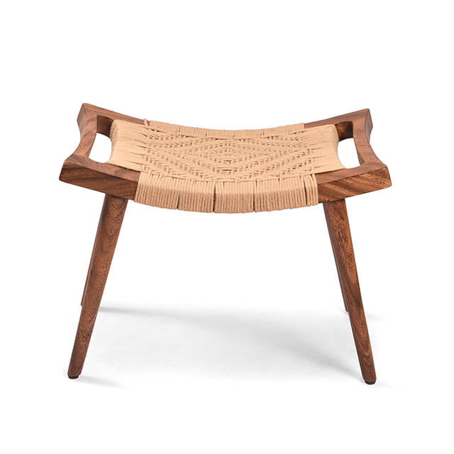 Custom Made Solid Wooden Jute Stool – Handcrafted Comfort - Image 3