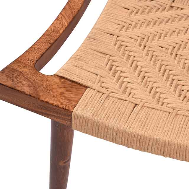 Custom Made Solid Wooden Jute Stool – Handcrafted Comfort - Image 4