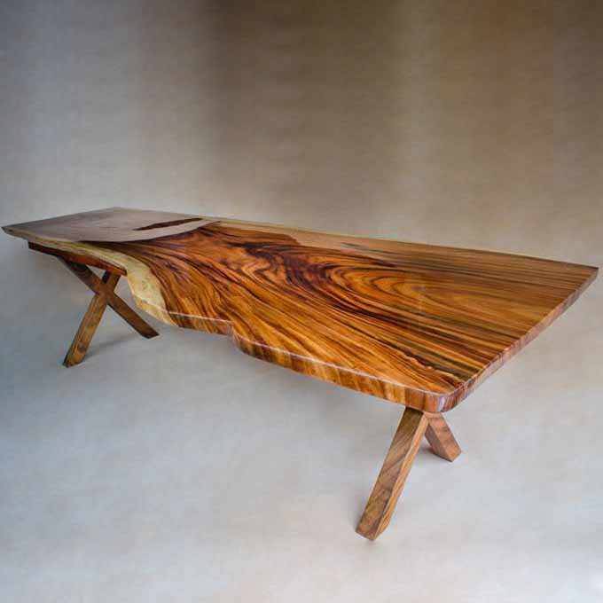 Live Edge Simple Dining Table - Image 4