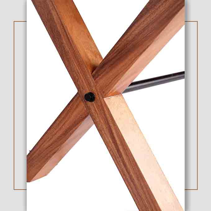 Live Edge X Leg Dining Table - Image 6
