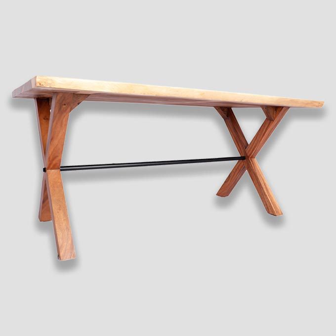 Live Edge X Leg Dining Table - Image 5