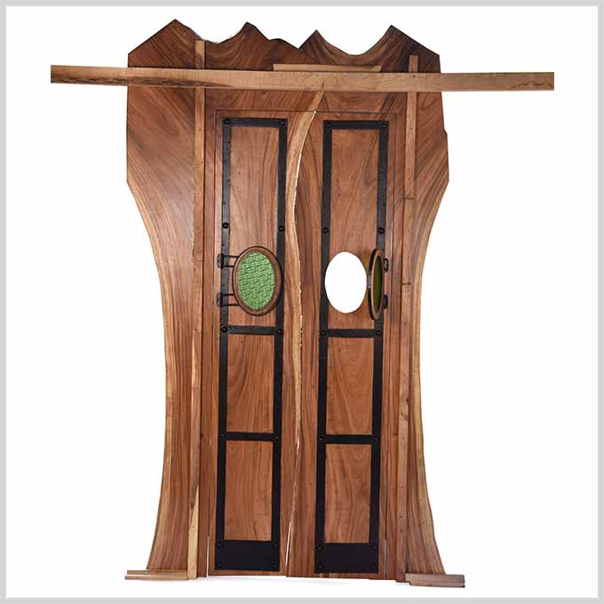 Custom Made Live Edge Wooden Main Door - Image 2