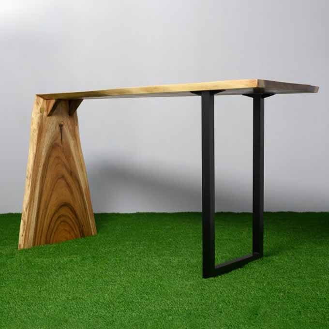 Live Edge Mitered Bar Table - Image 3
