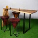 Live Edge Mitered Bar Table
