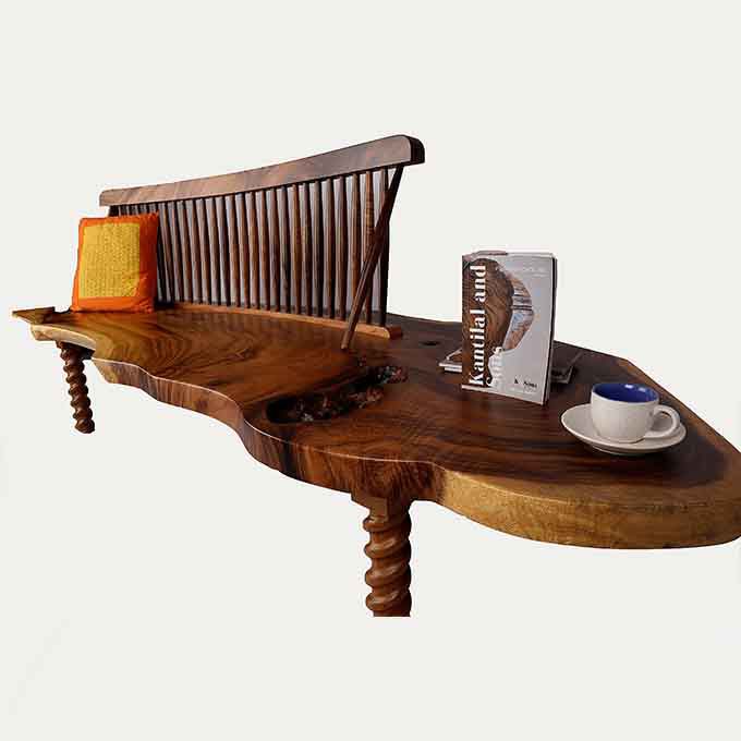 Custom Screw Leg Patio Bench
