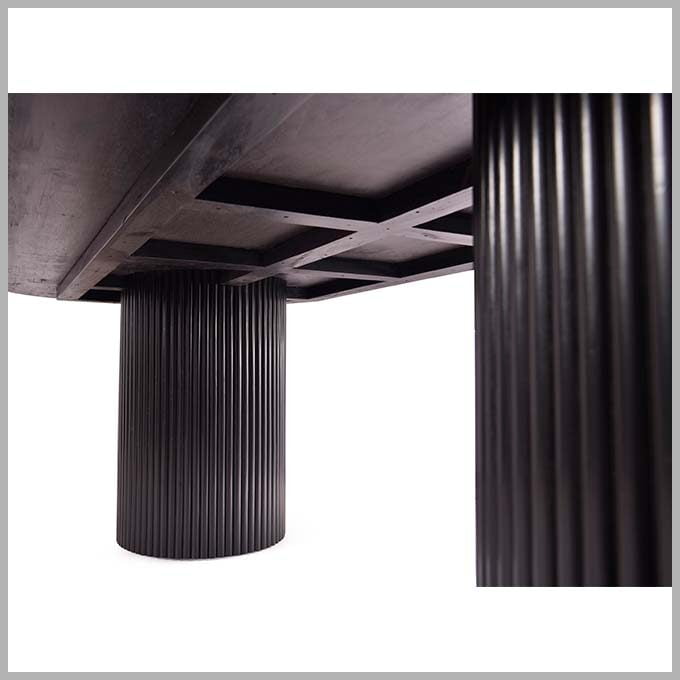 Solid Wooden Black Panther Dining Table - Image 6