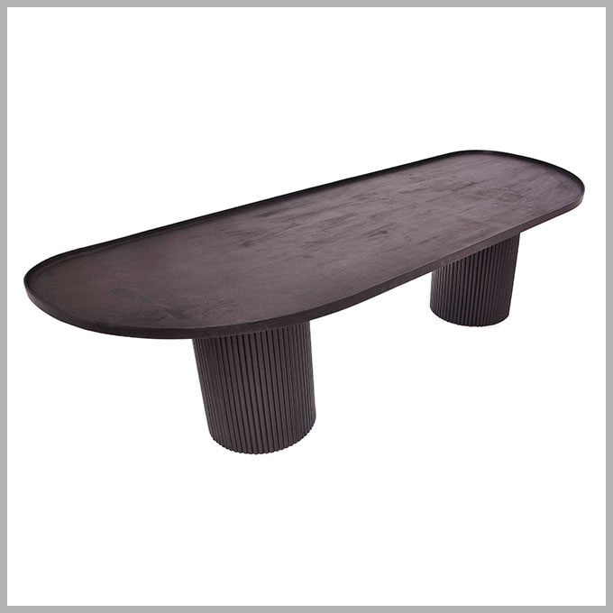 Solid Wooden Black Panther Dining Table - Image 3