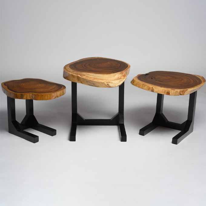 Live Edge Amorphic Nesting Tables