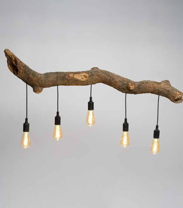 Live Edge Beam Chandelier – Rustic Pendant Light
