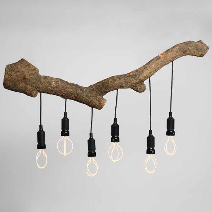 Live Edge Beam Chandelier – Rustic Hanging Light Fixture