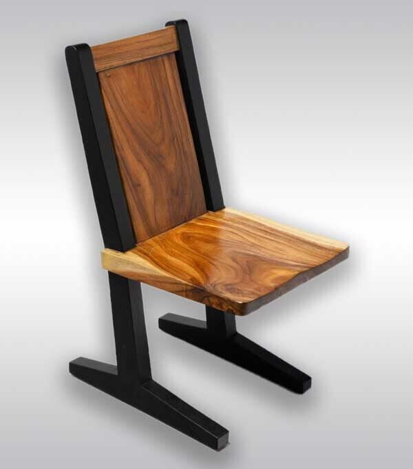 Custom Wooden Cantilever Chair - Modern 2 Leg Seating