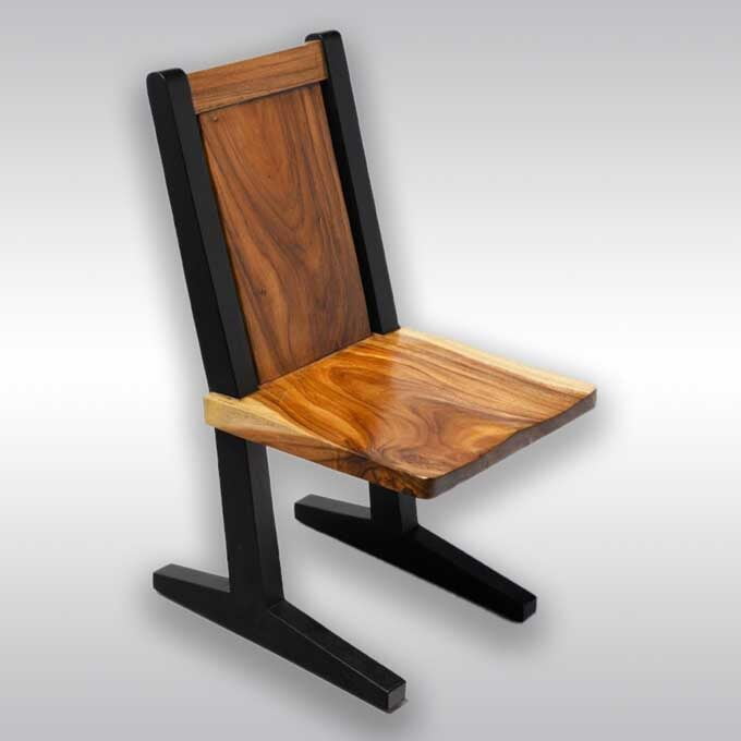 Custom Wooden Cantilever Chair - Modern 2 Leg Seating