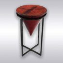 Solid Wooden Inverse Cone Bar Stool – Purpleheart Elegance
