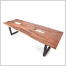 Solid Wooden Straight Up Business Conference Table
