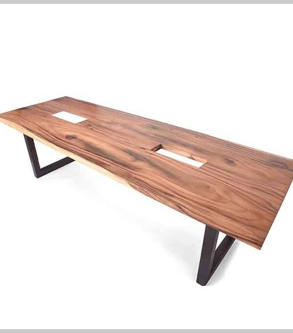 Solid Wooden Straight Up Business Conference Table