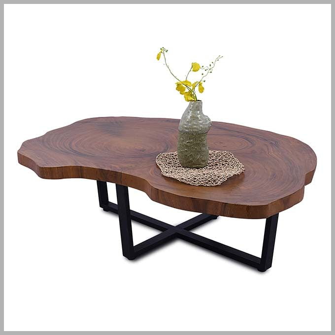 Live Edge Criss Cross Coffee Table