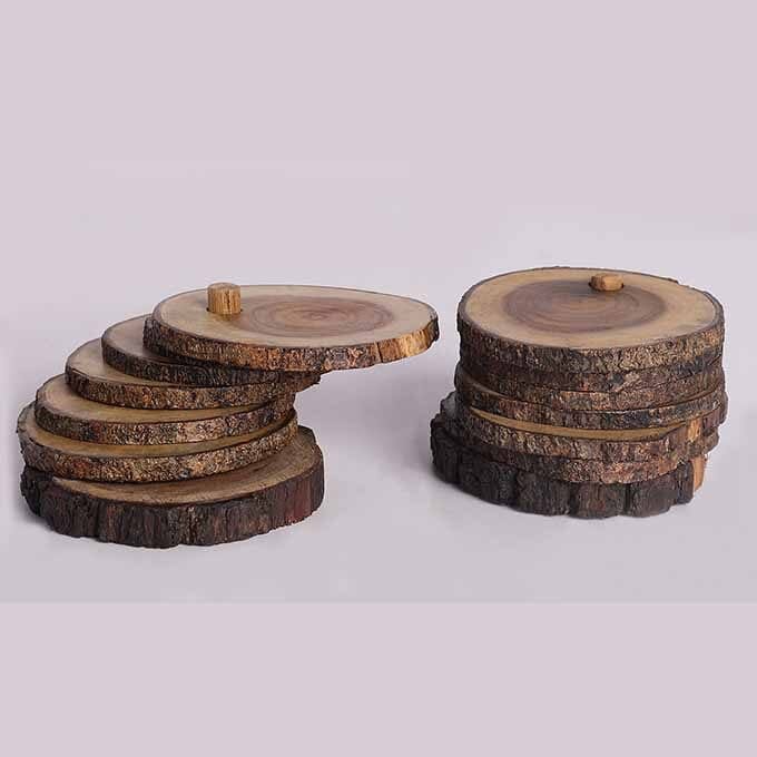 Wooden Coaster Set of 6 - Image 4