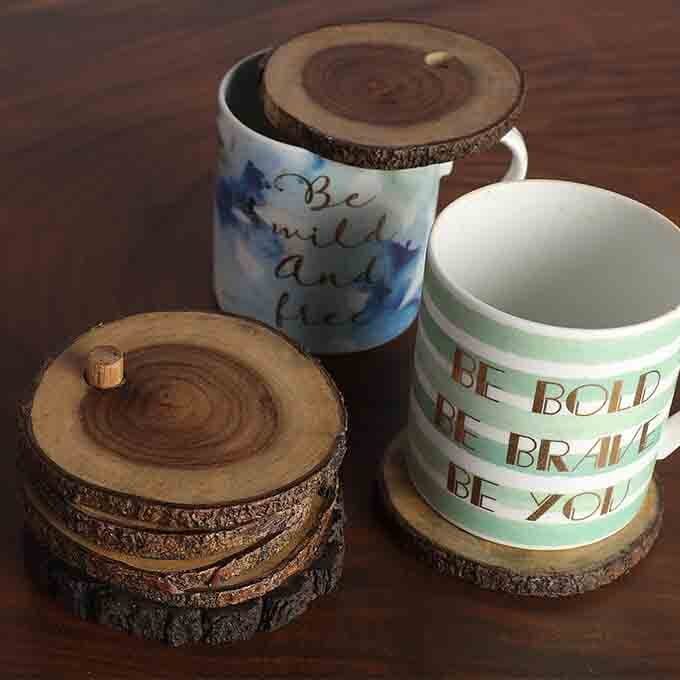 Wooden Coaster Set of 6 - Image 2
