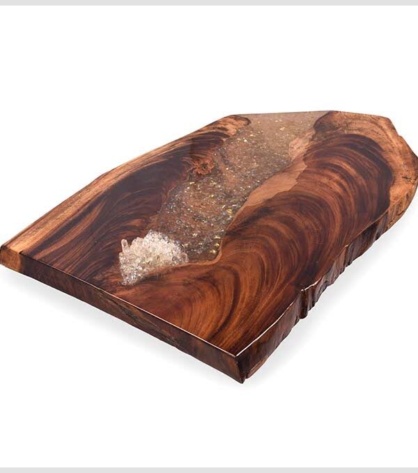 Epoxy Resin Diamond Mine - Live Edge Wood