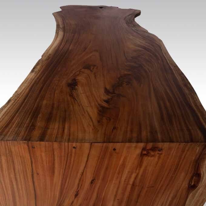 Live Edge Drop Down Dining Table