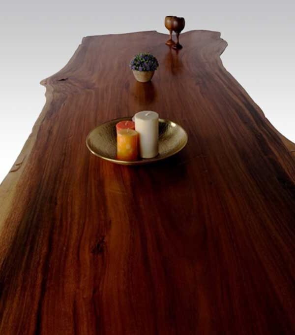 Live Edge Rustic Drop Down Table