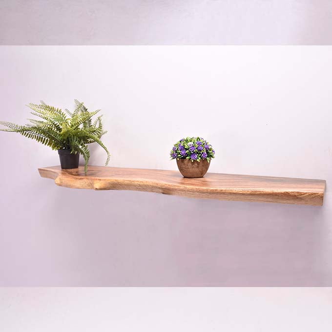 Live Edge Flying Shelf – Wall Mounted East Indian Walnut Design - Image 3