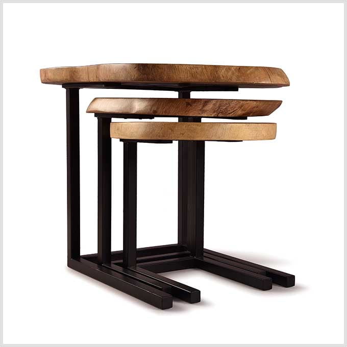 Live Edge Kangaroo and Joe Nesting Table - Image 4