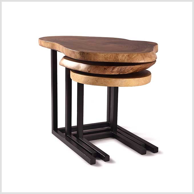 Live Edge Kangaroo and Joe Nesting Table - Image 5