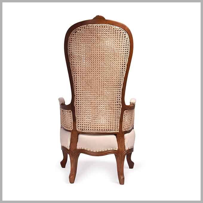 Solid Wood Maharaja Chair – Cane Back Royal Comfort - Image 4