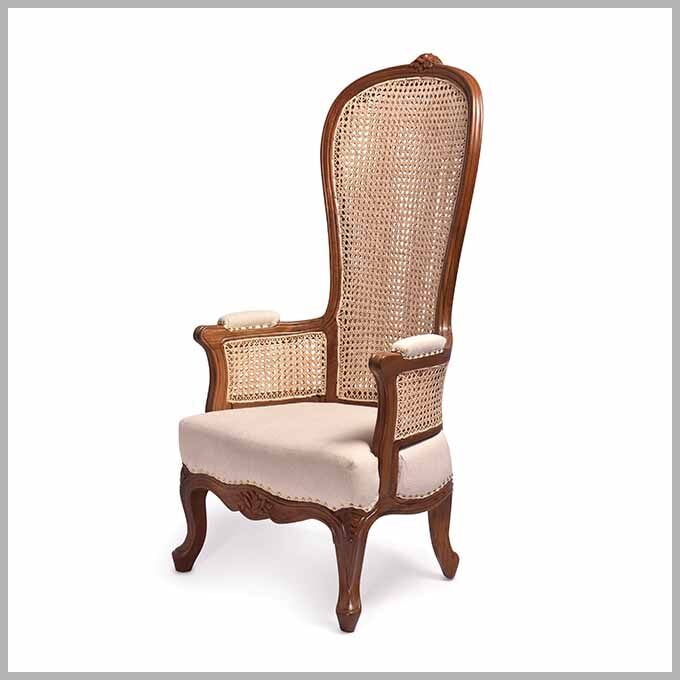 Solid Wood Maharaja Chair – Cane Back Royal Comfort - Image 2