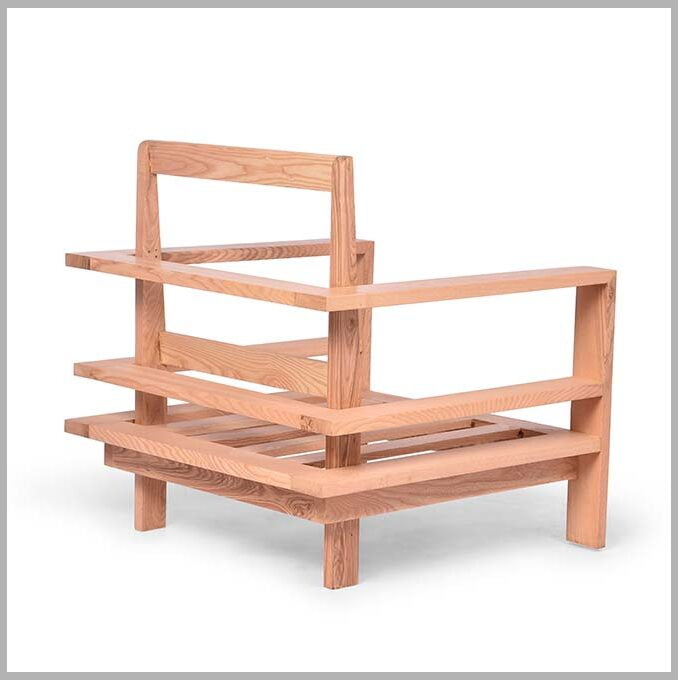Wooden Meditation Lounge Chair with Mattress Padding - Image 4
