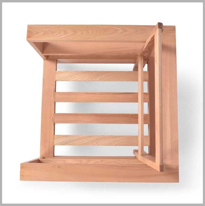 Wooden Meditation Lounge Chair with Mattress Padding - Image 5