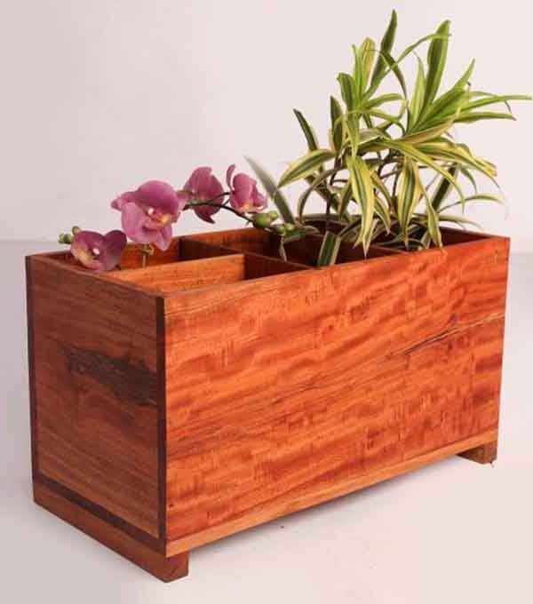 Custom Solid Wooden Neem Planter