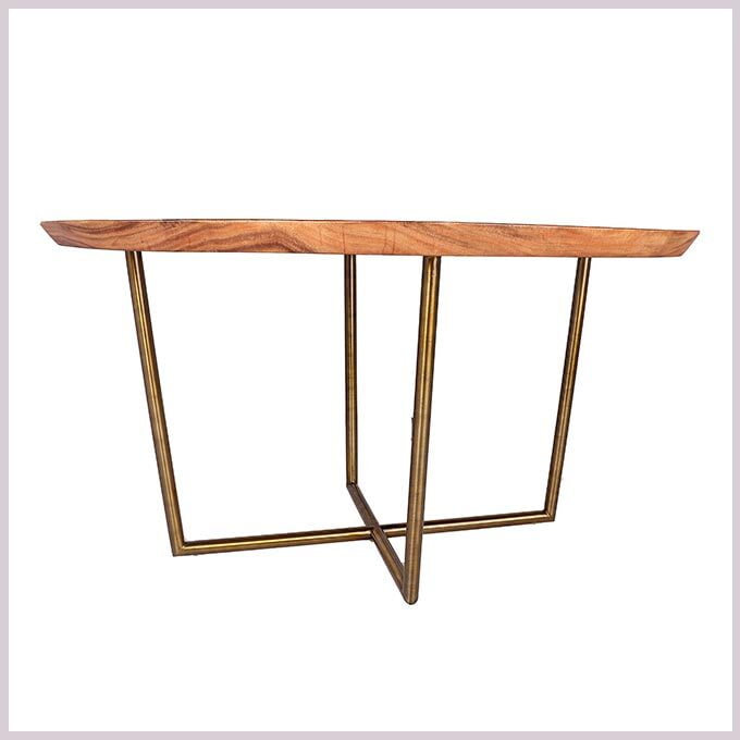 Epoxy Resin Glass and Wood Centre Table - Live Edge Wood - Image 3