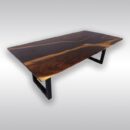 Epoxy Resin Black River Dining Table